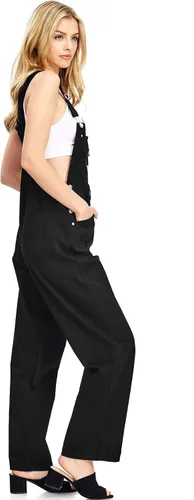 Vista 2 de Overoles holgados de sarga y mezclilla para mujer de talla grande