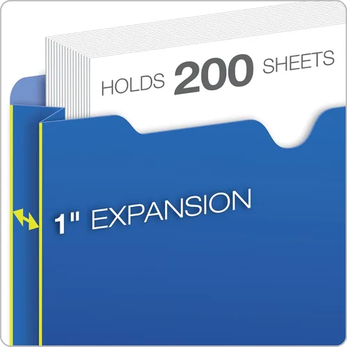 Vista 6 de Pendaflex Translucent Poly File Jackets, Legal Size, Assorted Colors, (50993), 5 Count (Pack of 12)