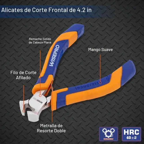 Vista 3 de Alicates Cortadores de Extremo Mini de 4.2 Pulgadas, Cortaalambres de Extremo de Precisión, Herramienta Extractora de Clavos para Instalación