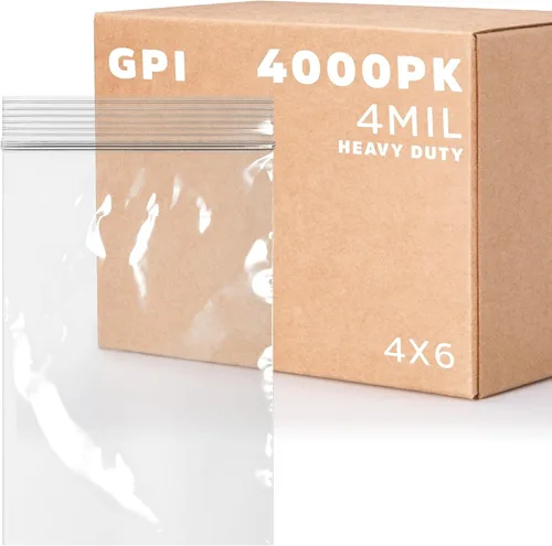 Vista 30 de Bolsas reutilizables de plástico transparente con cremallera – Paquete de 100 unidades GPI a granel de 2 x 3 pulgadas de grosor, resistentes
