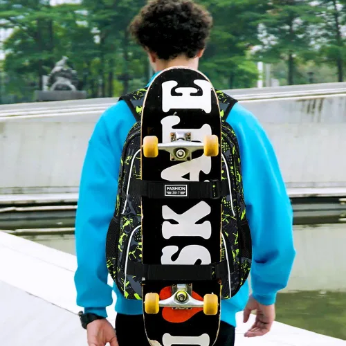Vista 7 de Mochila de 17 pulgadas para niños y hombres, juego de 3 mochilas para portátiles universitarios para adolescentes y estudiantes, resistente al agua