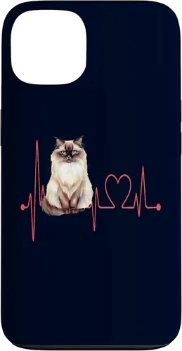 Vista 7 de Himalayan Cat Heartbeat EKG Funny I Love My Cat Case for iPhone 17