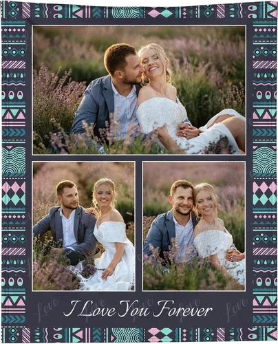 Vista 25 de Manta personalizada con foto, manta personalizada con imagen para regalos de pareja, mantas de franela personalizadas para adultos, niños