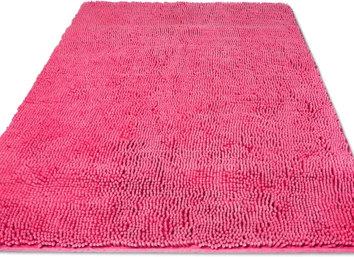 Vista 153 de Yeaban Alfombra de pasillo de baño de 24 x 72 pulgadas, antideslizante, alfombra de baño larga de felpilla gruesa, absorbente y lavable, alfombra
