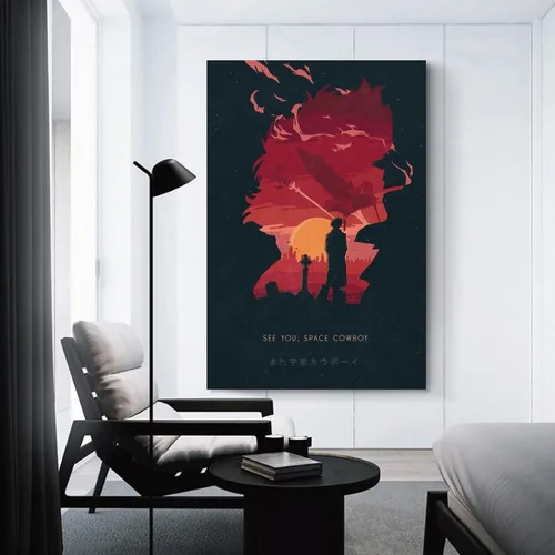Vista 3 de Póster de anime japonés de vaquero Bebop One of the Greatest animado serie de televisión para decoración de habitación (15) pinturas artísticas