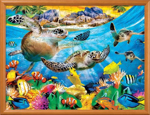 Vista 4 de MasterPieces Rompecabezas EZ Grip de 300 piezas, rompiendo ondas, 18 x 24 pulgadas
