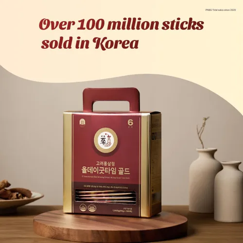 Vista 5 de 6 años de oro de tiro de ginseng rojo coreano - 15 mg de ginsenósidos - HACCP hecho en Corea 100 paquetes