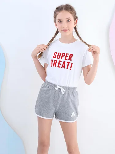 Vista 9 de Rolanko Pantalones cortos activos de delfín para niñas, paquete de 3 unidades, ciclismo, correr, verano, playa, atletismo, deportes, 4-14 años