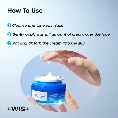 Vista 6 de +WIS+ Crema potenciadora de colágeno con péptidos 6X, hidratante péptido, crema facial reafirmante antienvejecimiento con ácido hialurónico