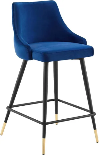 Vista 11 de Modway Adorn Performance - Taburete de terciopelo para mostrador, color gris