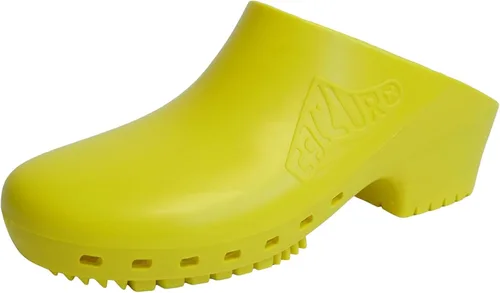 Vista 17 de CALZURO Zuecos de Trabajo Clásicos Sin Agujeros - Zuecos de Enfermería Unisex - Zapatos Antideslizantes - Zapatos de Cocina de Goma Autoclavables