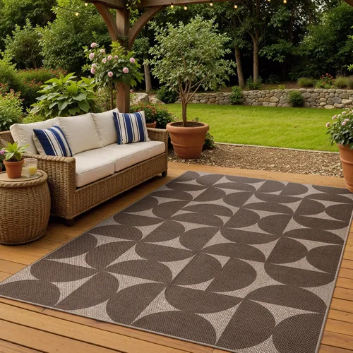 Vista 13 de Lahome Tapetes geométricos para puerta de interior para entrada, alfombra antideslizante lavable de 2 x 3 negro / neutro