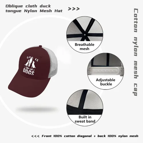 Vista 7 de devor Baseball Caps Life is Better with Dogs Baseball Cap, Graphic Baseball Caps for Women