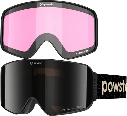 Vista 3 de Ski Goggles Snow OTG Snowboard Goggles Magnetic Interchangeable Lens Frameless UV Protection Anti-fog mobile Skating