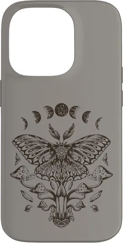 Vista 17 de Fairy Grunge Fairycore Aesthetic Goth Luna Moth Mushroom Case for iPhone 17