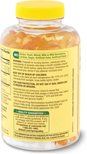 Vista 7 de Omega-3 de aceite de pescado Heart General y Brain Health Suplemento dietético Softgels, 1000 mg, paquete de 120 unidades con 45 diabetes
