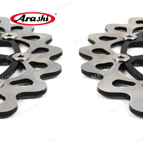 Vista 6 de Arashi Rotores de disco de freno delantero y trasero para Yamaha YZF R1 2004 2005 2006 motocicleta accesorios de repuesto YZF-R1 negro 04 05 06