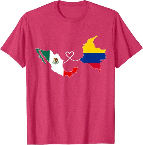 Vista 28 de Camiseta Half Colombian Half Mexican Flag Map DNA Mexico Colombia
