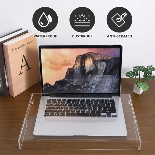 Vista 5 de UKCOCO Cubiertas de teclado para portátil de 15.6 pulgadas, cubierta de teclado acrílico, protector de teclado para computadora portátil de gato