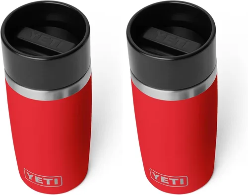 Vista 7 de YETI Rambler - Botella de viaje de 8 onzas, acero inoxidable, aislada al vacío con tapa a prueba de fugas, color negro