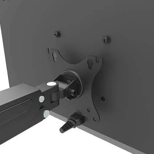 Vista 4 de Soporte de escritorio para monitor, altura ajustable, con resorte de gas asistido de movimiento completo, fácil acceso, capacidad para pantallas