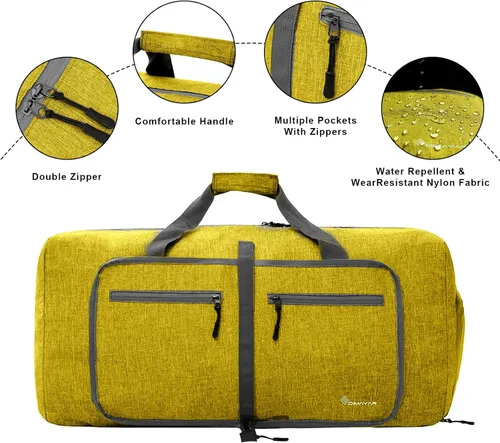 Vista 4 de Bolsa de viaje con compartimento para zapatos, unisex, resistente al agua
