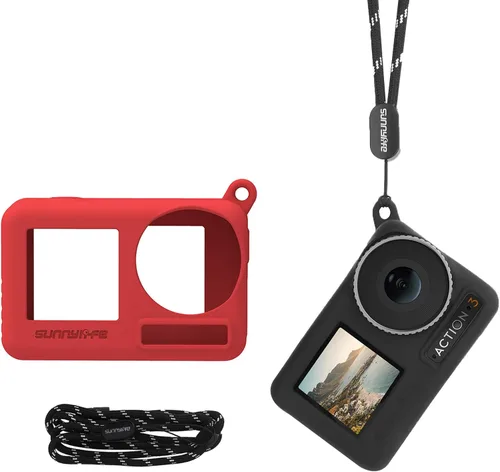 Vista 10 de Funda protectora de silicona para cámara DJI OSMO Action 4/Action 3, portátil a prueba de caídas OSMO Action 4/3, funda protectora de accesorios