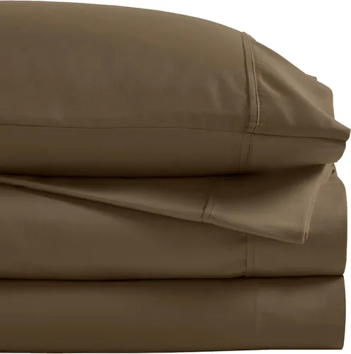 Vista 14 de Superior 1200 Thread Count Cotton Blend Sheet Set, Deep Pocket Sheets, 1 Elastic Deep Pocket Fitted Sheet, 1 Flat Sheet, 2 Pillowcases, Cotton Rich