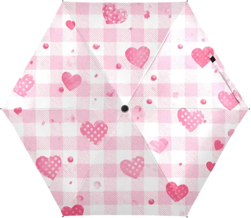 Vista 7 de Sombrilla de viaje plegable compacta con protección UV para 99% de protección UV, resistente al viento, a prueba de lluvia, pequeña sombrilla