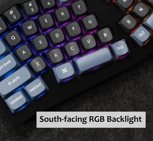Vista 5 de Keychron Q8 Alice - Teclado mecánico personalizado intercambiable en caliente, QMK programable, RGB retroiluminado tipo C, teclado ergonómico