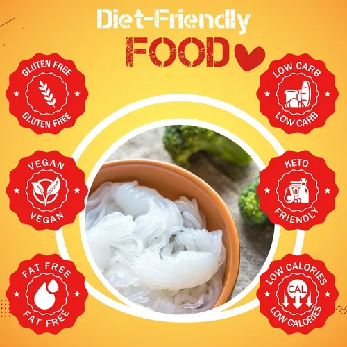 Vista 4 de Fusion Select Konjac Noodles - Shirataki Angel Hair sustituto a base de plantas - Pasta de dieta saludable - rica en fibra - Vegana, apta para keto