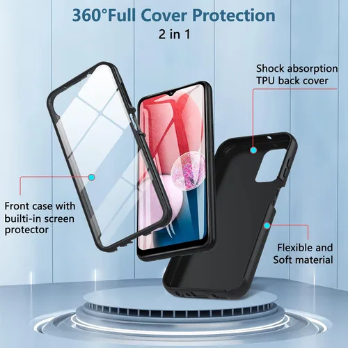 Vista 2 de BESINPO Funda compatible con Gabb Phone 3 Pro, protección de cuerpo completo de grado militar 360 con protector de pantalla integrado, resistente a