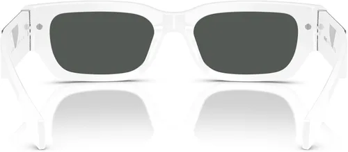 Vista 3 de Versace Gafas de sol para hombre, montura negra, lentes gris oscuro, 2.087 in