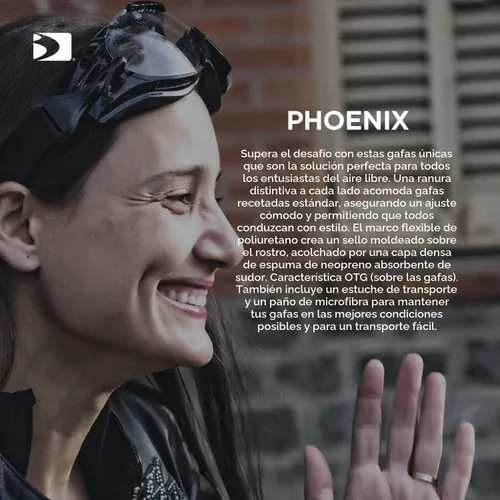 Vista 8 de Bobster ® Phoenix, Marco de brillo negro, lentes ahumados, ámbar y transparentes