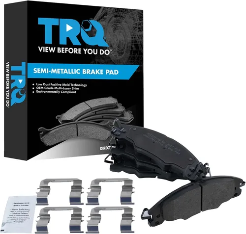 Vista 43 de TRQ Pastillas de freno delanteras semi metálicas compatibles con Ford Expedition 2018-2021 F-150 2018-2020 Lincoln Navigator 2018-2022