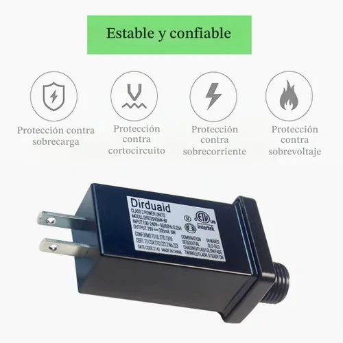 Vista 3 de Dirduaid Fuente de alimentación de transformador LED de 29 V 6 W, clase 2, controlador LED IP44, impermeable, transformador de bajo voltaje, enchufe