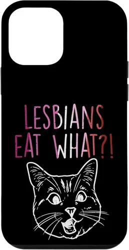 Vista 16 de Lesbians Eat What Sorprised Cat Funny LGBT Gay Pride - Carcasa para iPhone 16