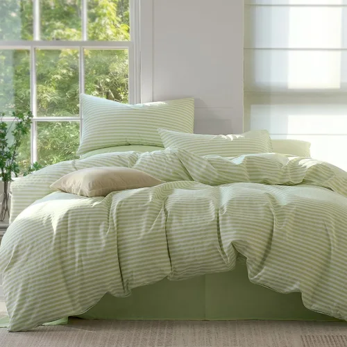 Vista 27 de JELLYMONI - Juego de cama de algodón suave y lujoso, tamaño individual, queen y king (fundas de edredón y de almohadas) (no incluye edredón)