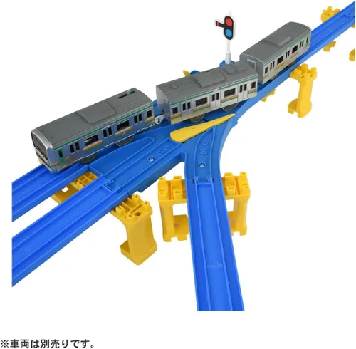Vista 4 de Takara Tomy HO Scale - Pista de tren de plástico mediano con riel medio recto (R-16)