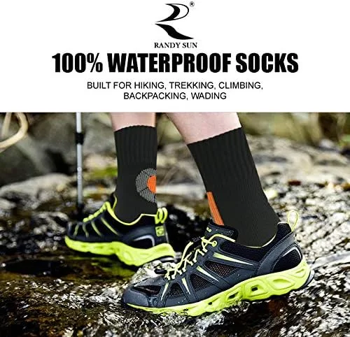 Vista 5 de RANDY SUN - Calcetines 100% impermeables, unisex, para practicar senderismo, caminar, correr, esquiar, etc