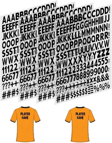 Vista 4 de Letras y números termoadhesivos de 1 pulgada, letras de vinilo para planchar con letras de transferencia de calor de la A a la Z, números