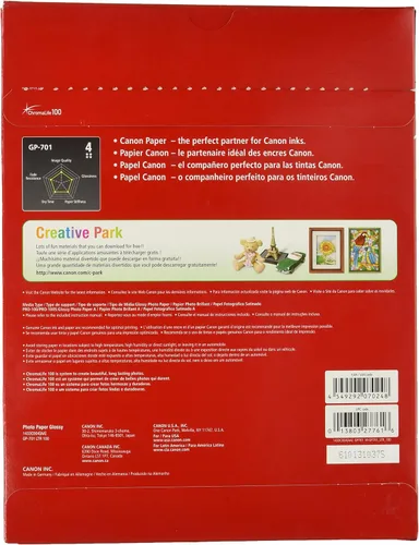 Vista 5 de Canon CLI-42 Paquete de 8 tintas, paquete de 8 unidades compatibles con PIXMA PRO-100 y papel fotográfico brillante de tinta de 8.5 x 11 pulgadas