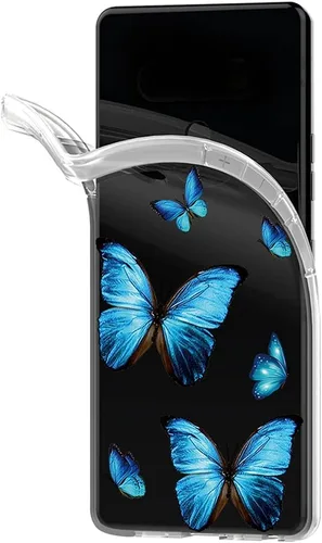 Vista 3 de Funda para Galaxy A21 (no compatible con A21S), Samsung A21, funda transparente y flexible de TPU de silicona suave de goma suave para Samsung