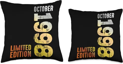 Vista 3 de Since October 1998 Retro 1998 Vintage 1998 October Throw Pillow