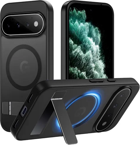 Vista 47 de Hualele - Funda magnética para Samsung Galaxy S24 Plus/S25 Plus con soporte de metal, [compatible con MagSafe]