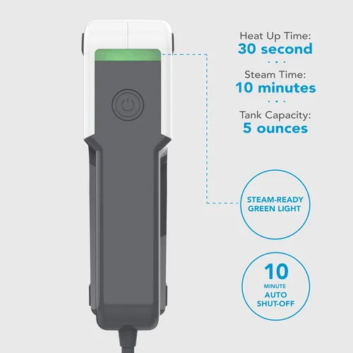 Vista 2 de Steamfast NOMAD - Vaporizador portátil de viaje para ropa, vaporizador de mano para ropa con calentamiento de 30 segundos, tiempo de vapor de 11