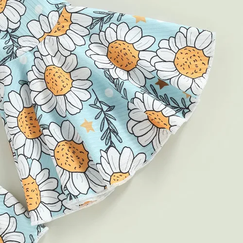 Vista 147 de Sejardin Ropa de verano para bebé y niña, recién nacida, manga corta, con letras, mameluco elástico con diadema