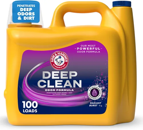Vista 10 de ARM & HAMMER Deep Clean - Detergente líquido para ropa con fórmula de olor, aroma Radiant Burst, 75 onzas líquidas, 50 cargas