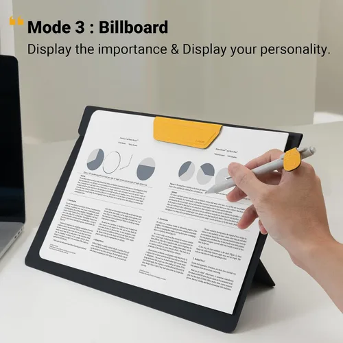 Vista 6 de LHiDS Folio Lite 2.0 con soporte, currículum de cartera de negocios, 3 en 1 con accesorios magnéticos, funciona como cubierta de cuaderno