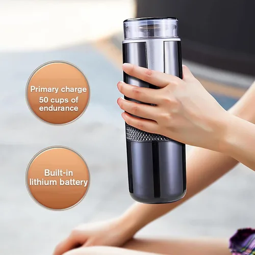Vista 4 de Cafetera Portátil Para Coche, Cafetera De Cápsulas Con Carga USB, Recargable Y Portátil, Batería De 1200 MAh, Compacta Y Ligera Para Casa, Oficina